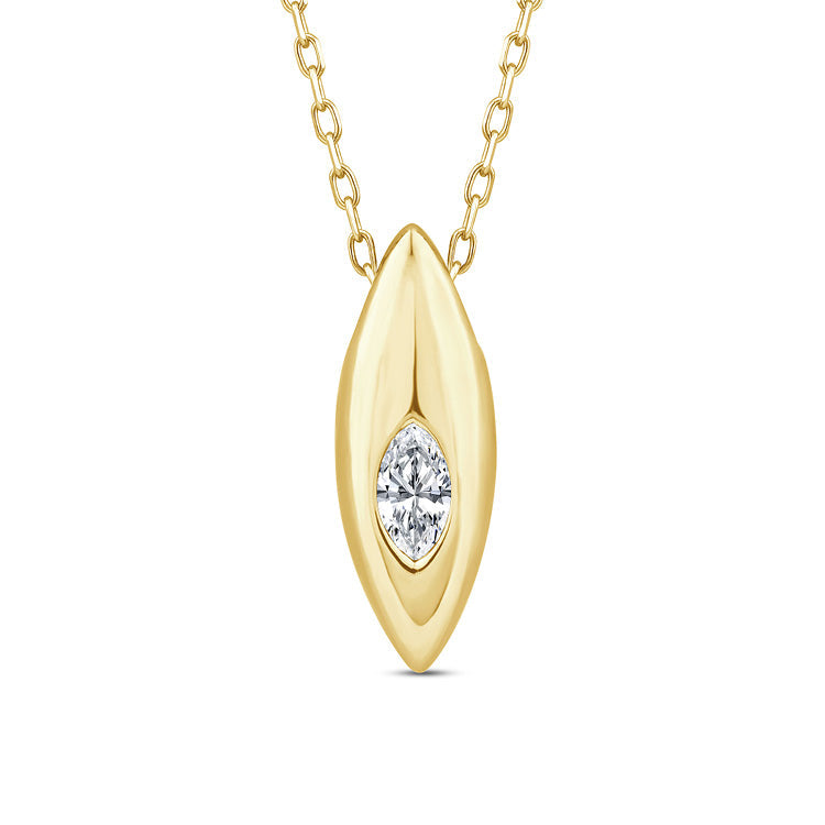 0.10ct Lab Grown Diamond Necklace in 9ct Yellow Gold