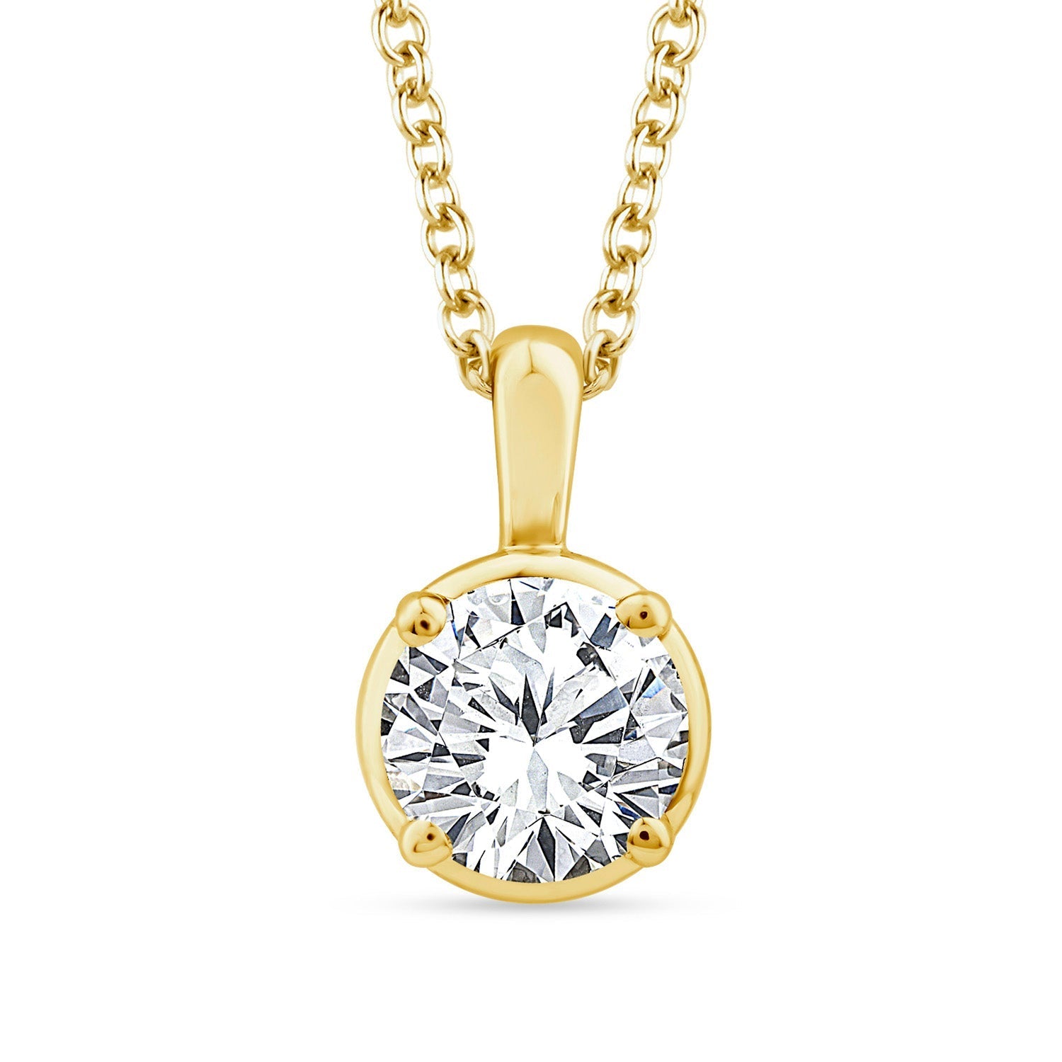 22ct Gold Vermeil 1.00ct Lab Grown Diamond Necklace 40-45cm