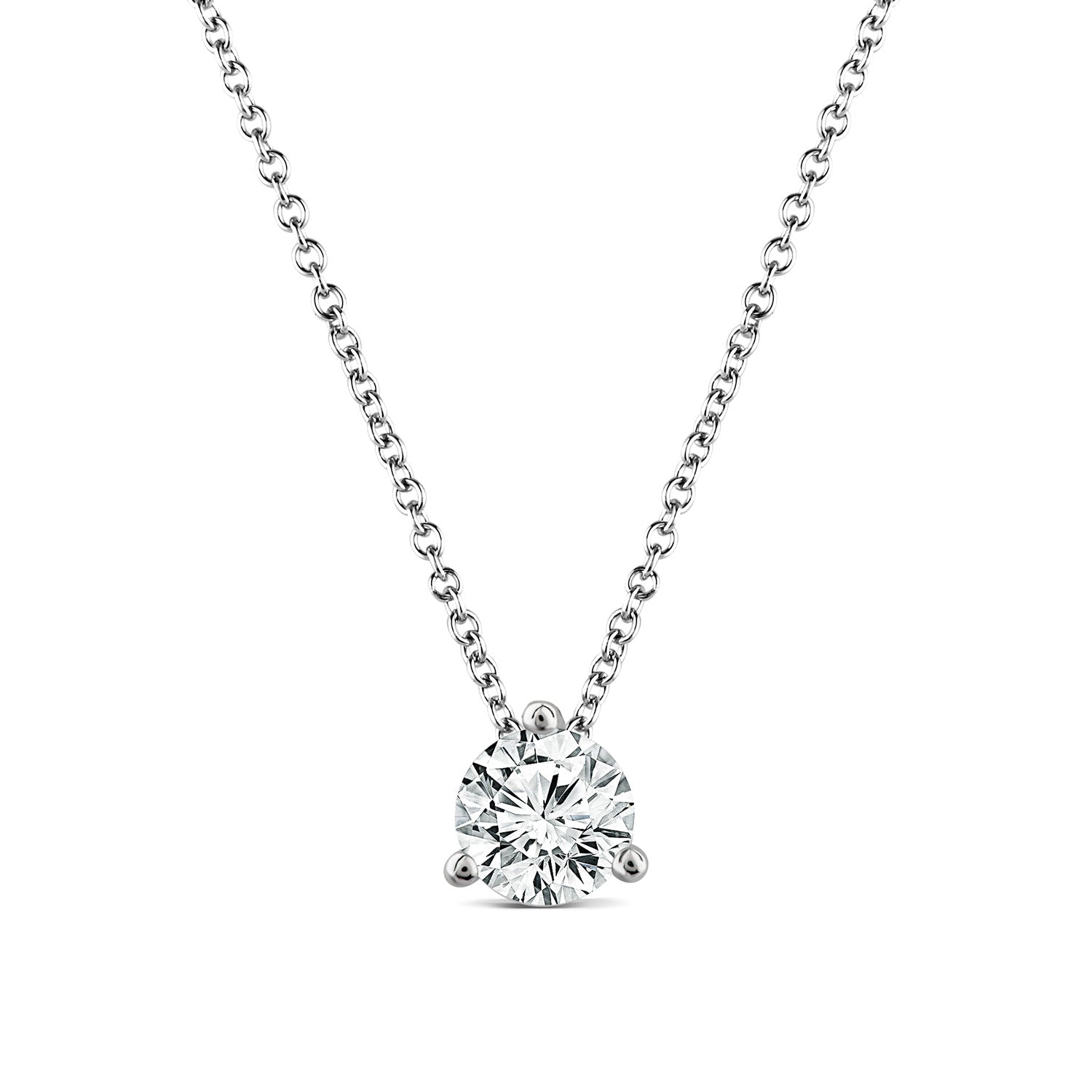 1.00ct Lab Grown Diamond Necklace in 18K White Gold