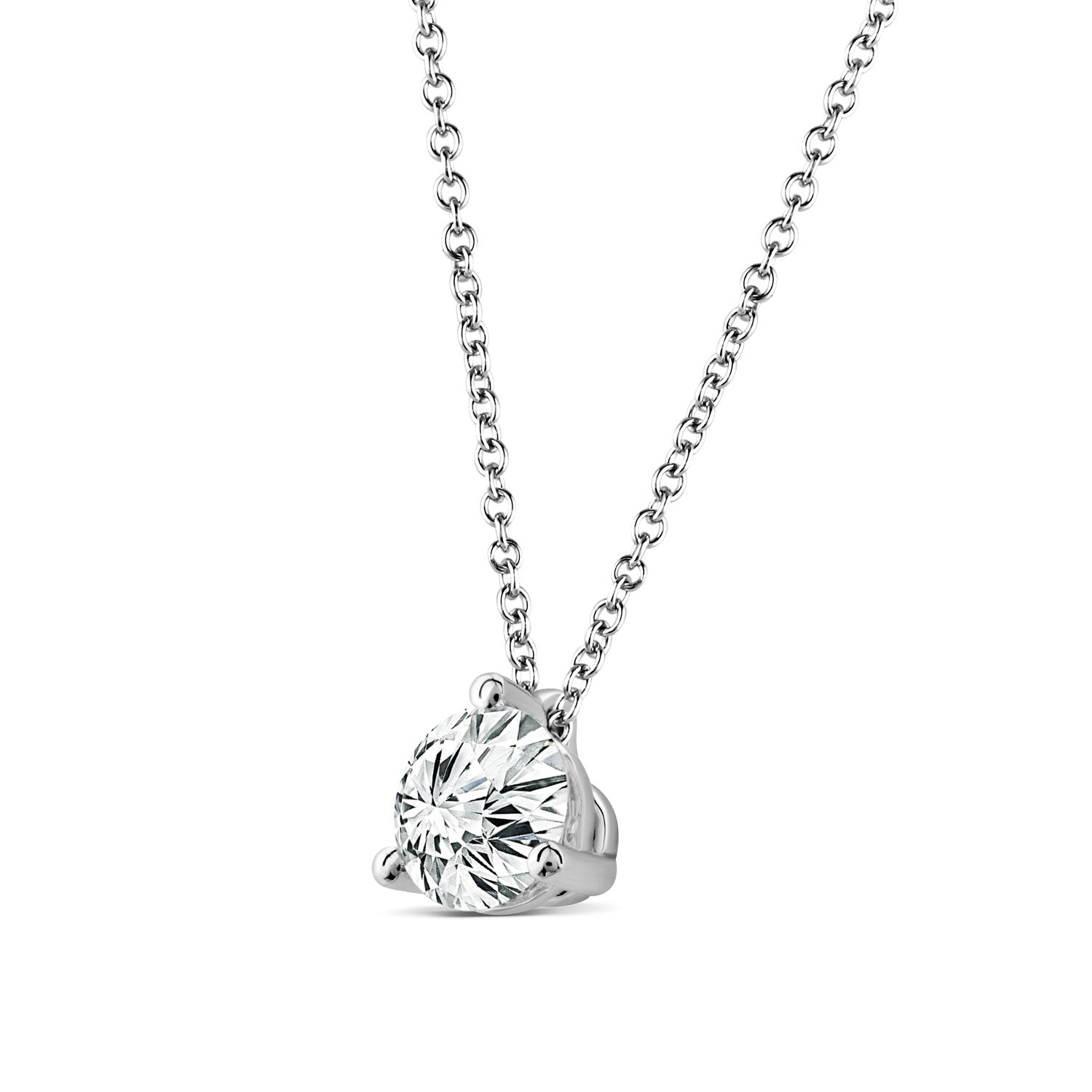 1.00ct Lab Grown Diamond Necklace in 18K White Gold