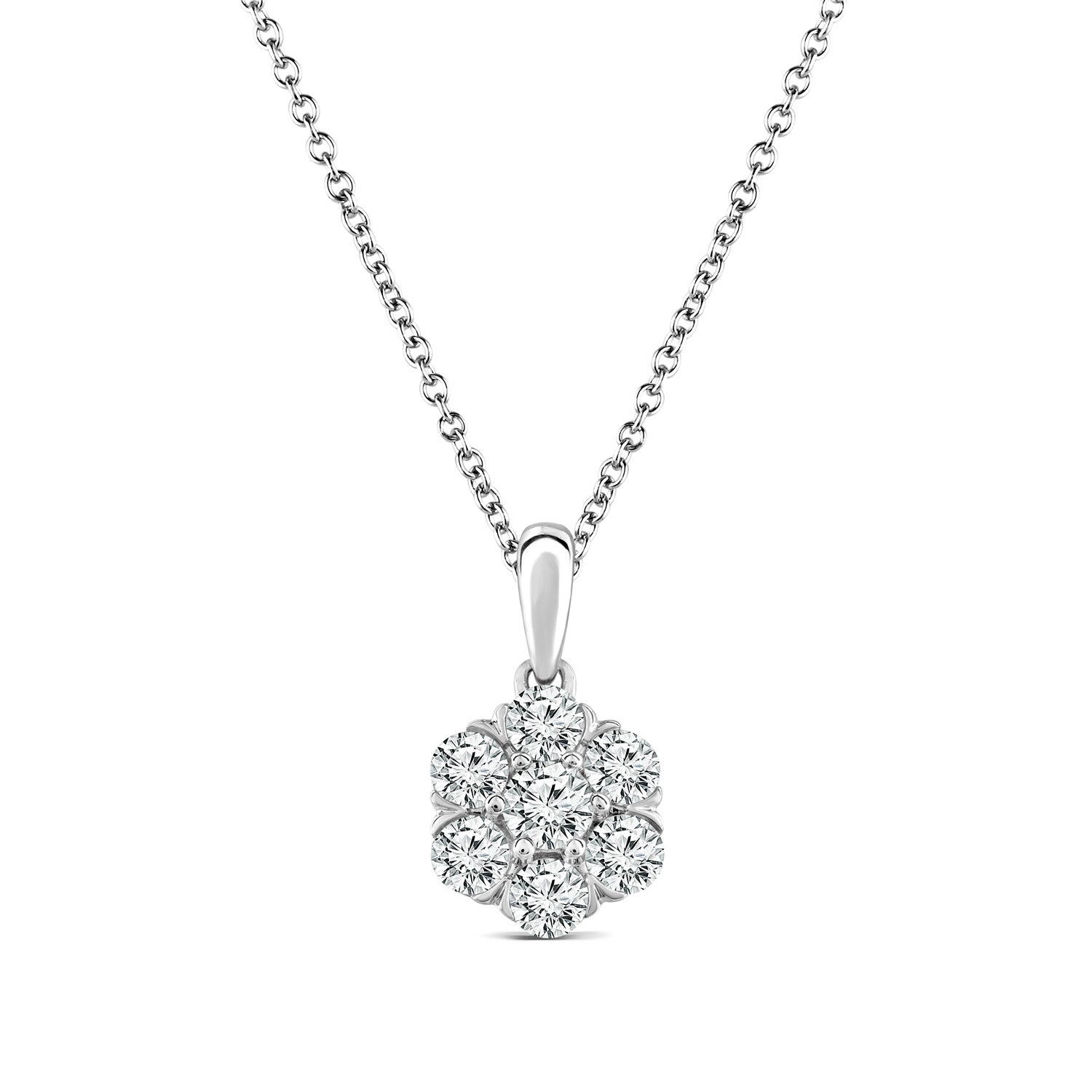 1.00ct Lab Grown Diamond Necklace in 18K White Gold