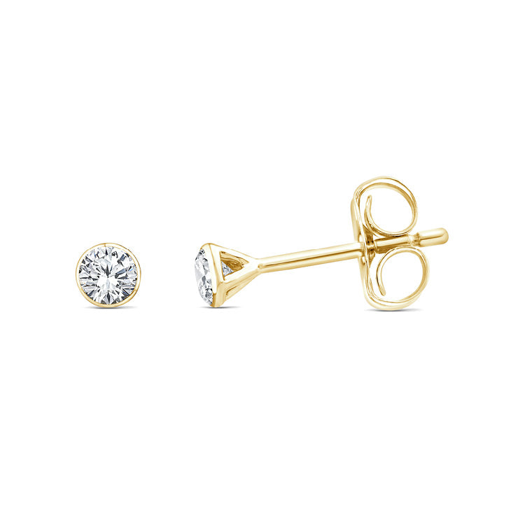 0.25ct Lab Grown Diamond Earrings in 9ct Yellow Gold