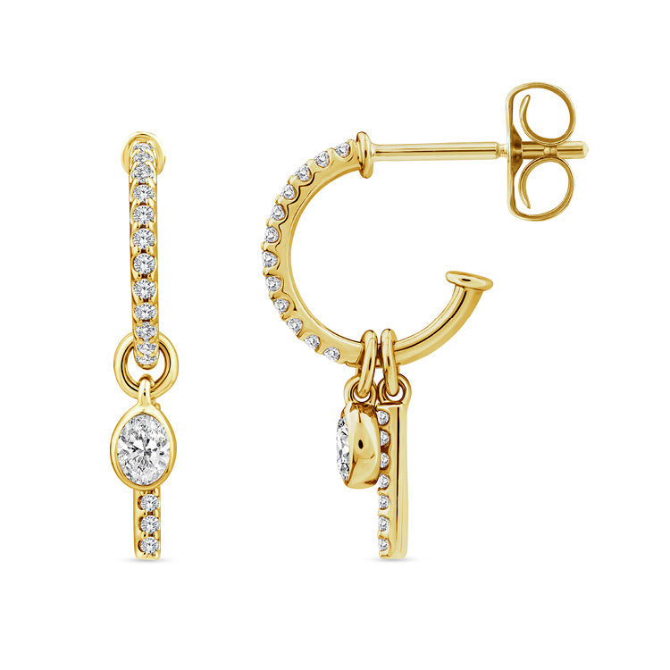 0.33ct Lab Grown Diamond Earrings in 9ct Yellow Gold