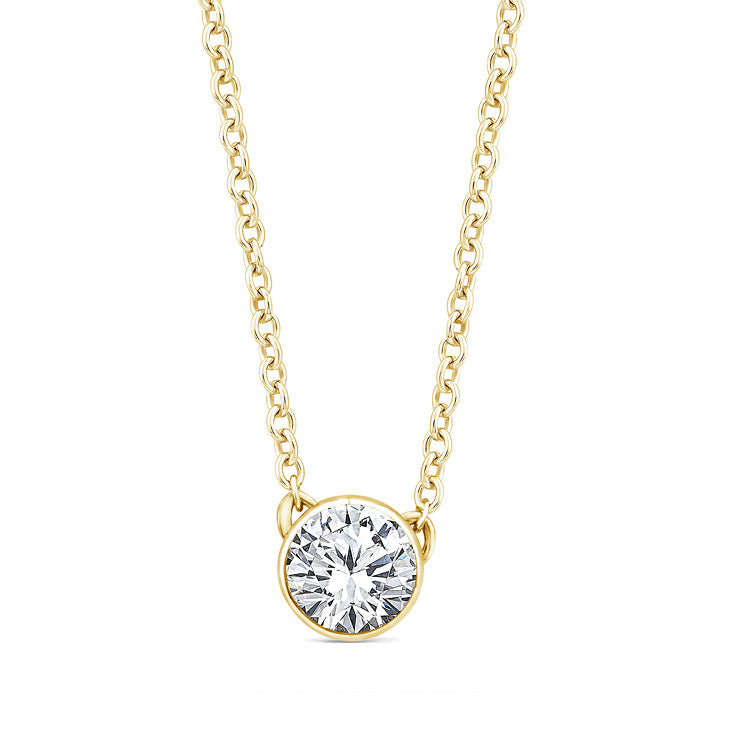 0.25ct Lab Grown Diamond Necklace in 9ct Yellow Gold