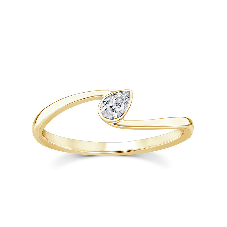0.12ct Lab Grown Diamond Ring in 9ct Yellow Gold