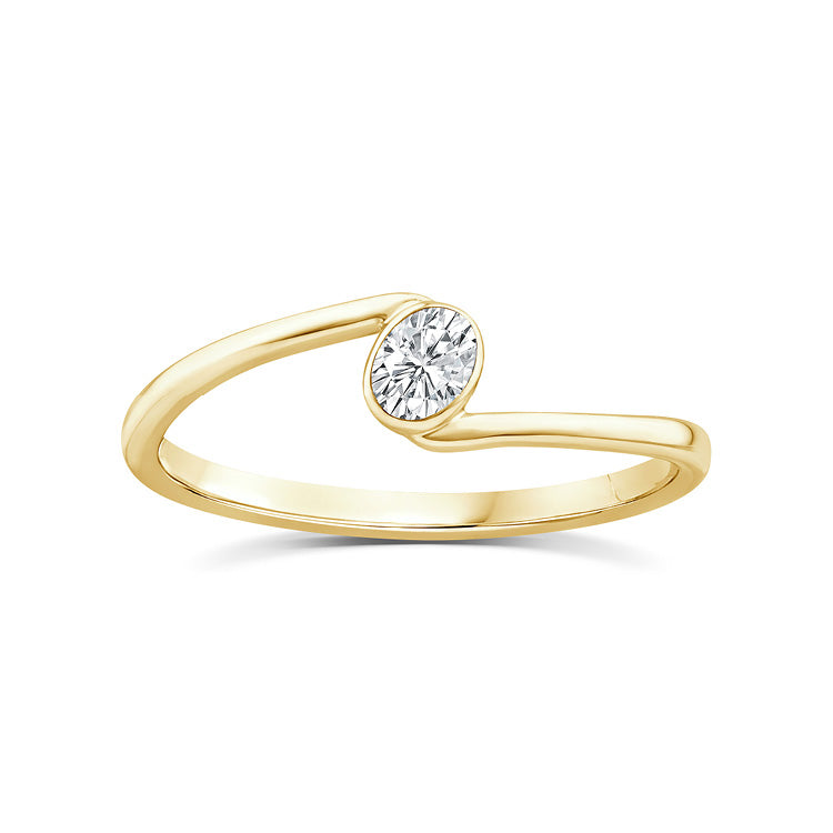 0.15ct Lab Grown Diamond Ring in 9ct Yellow Gold