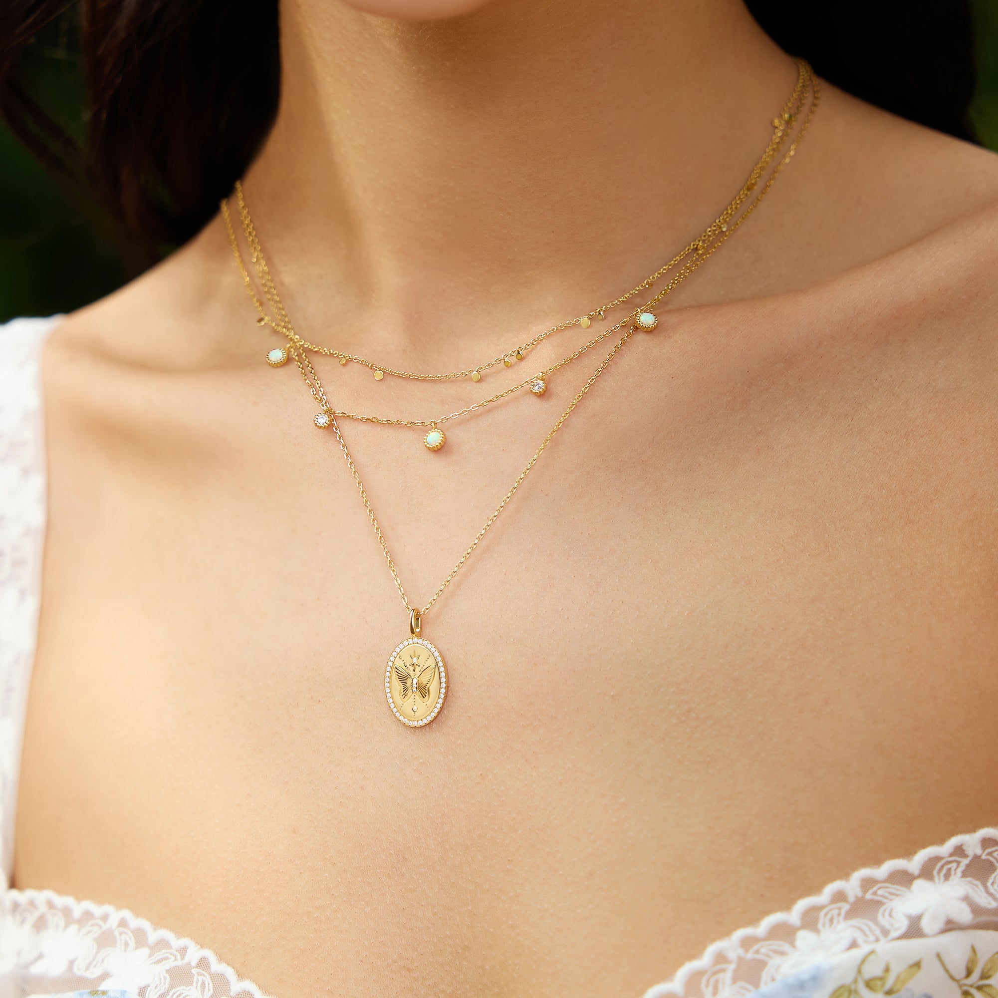 Ania Haie Gold Kyoto Opal Station Necklace