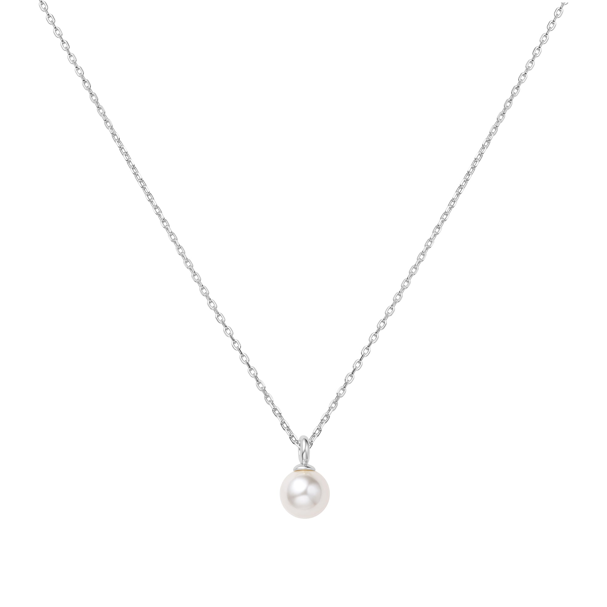 Ania Haie Silver Pearl Drop Pendant Necklace