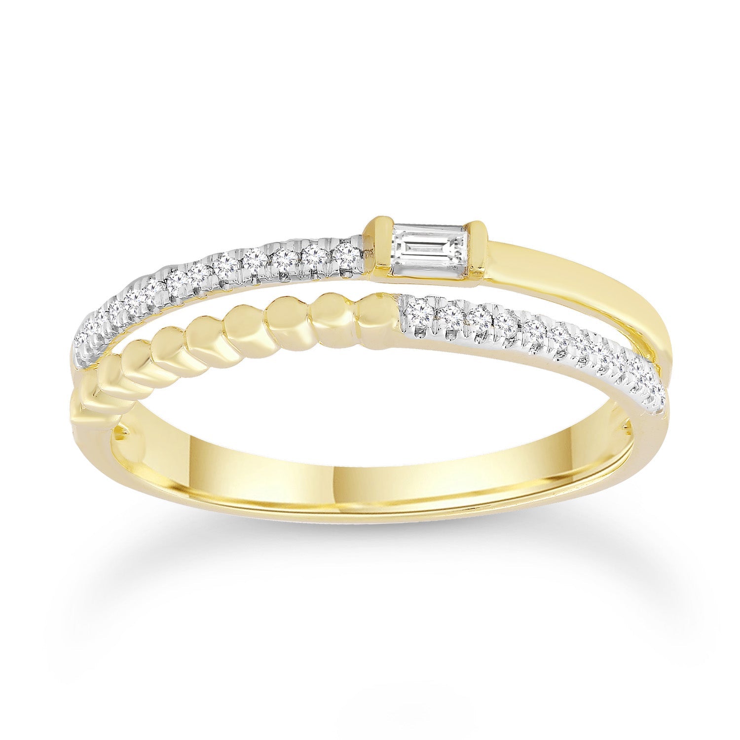 Diamond Ring with 0.10ct Diamonds in 9ct Yellow Gold