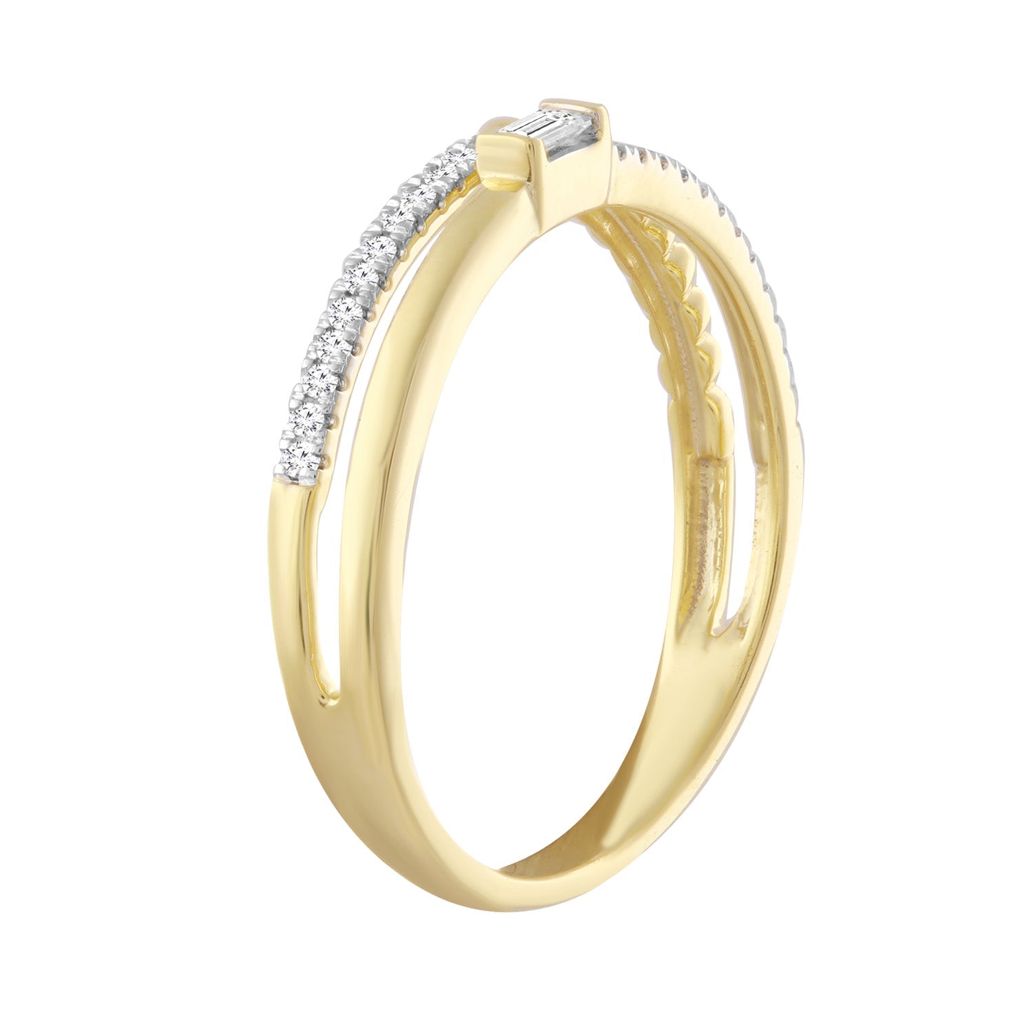 Diamond Ring with 0.10ct Diamonds in 9ct Yellow Gold