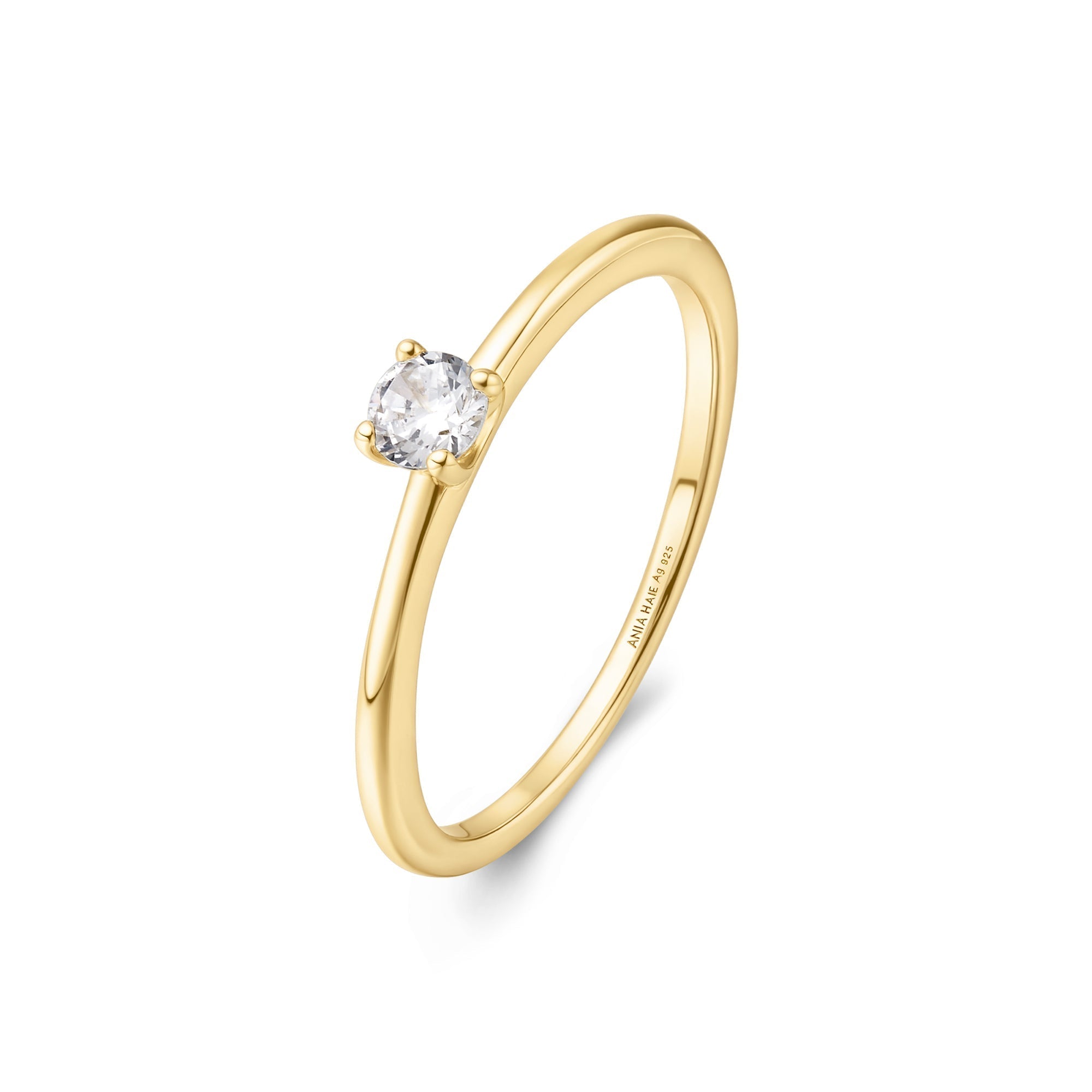 Ania Haie Gold Classic Slim Stacking Ring