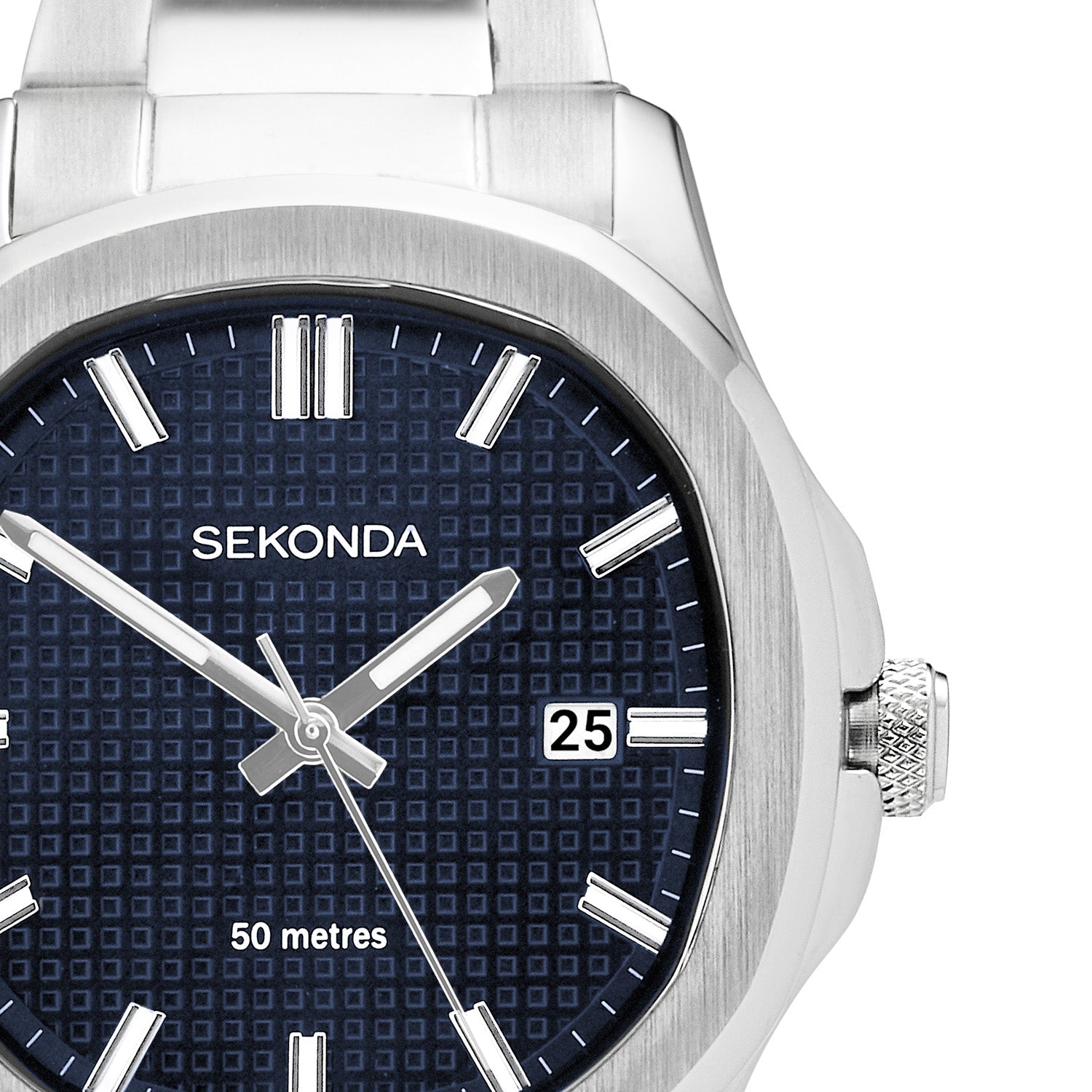 Sekonda Mens Octaire Blue Dial Stainless Steel Bracelet 40mm Watch SK30275
