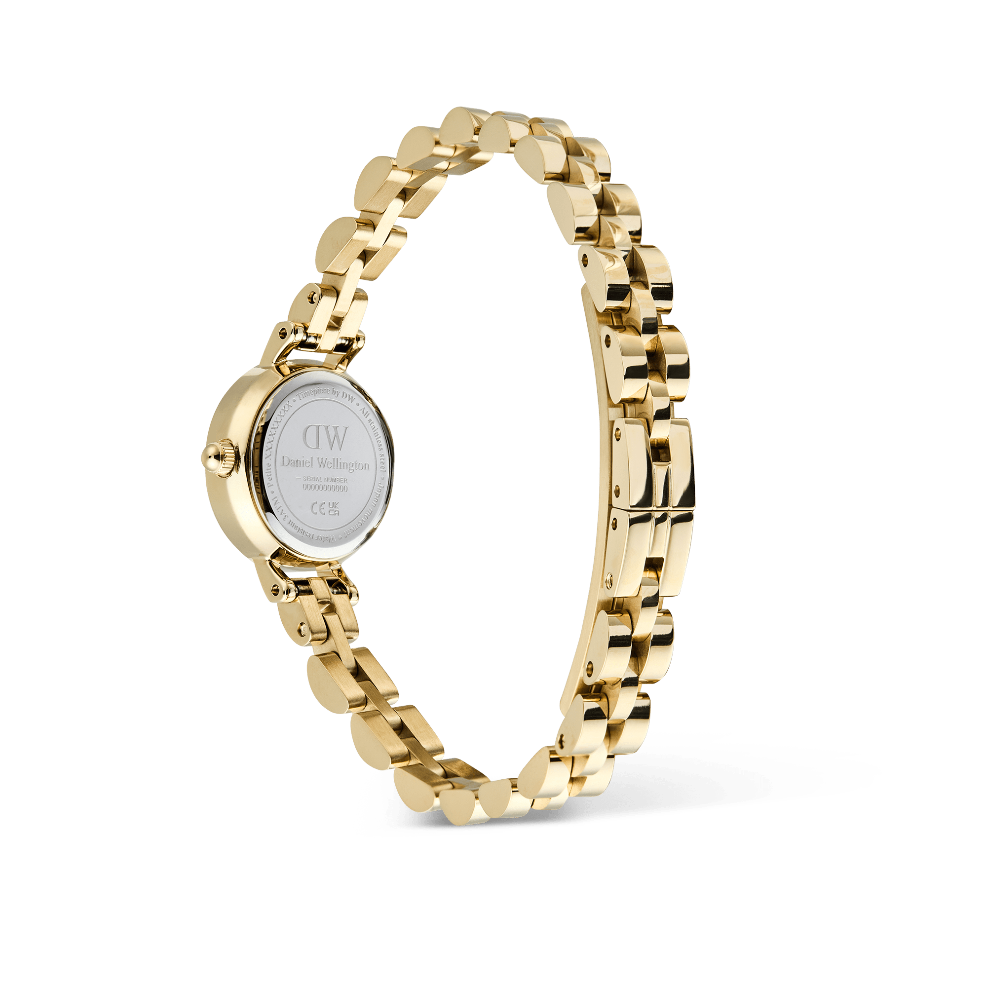 Daniel Wellington Petite Mini Arch 3-link White Gold