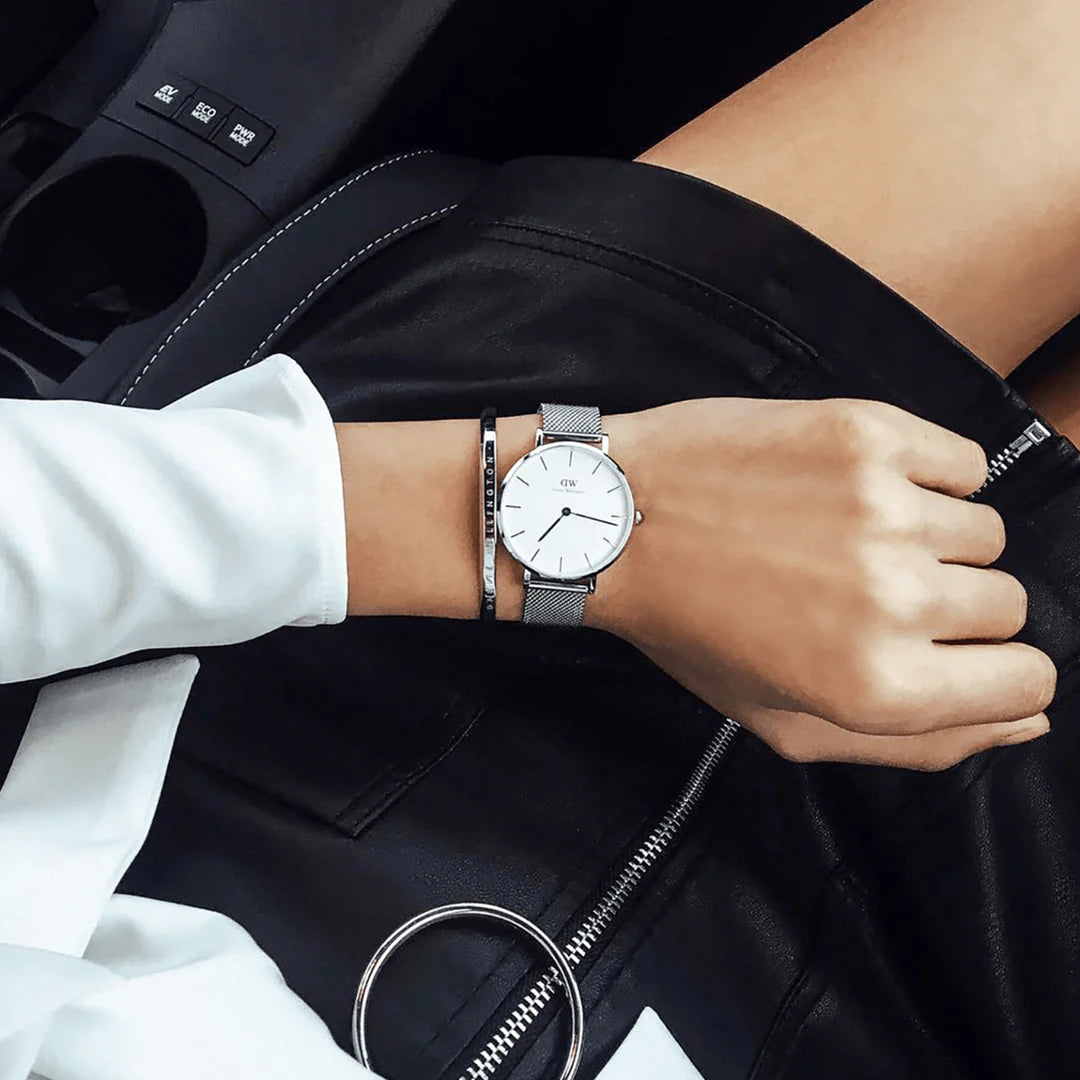 Daniel Wellington Petite Sterling Silver White Watch