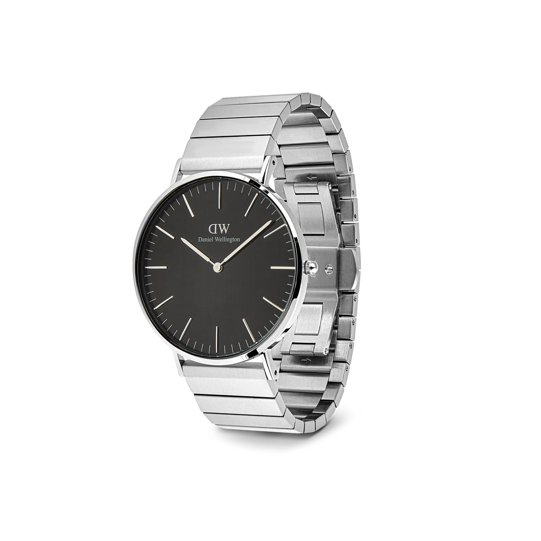Daniel Wellington Classic Piano Link Onyx Silver Watch