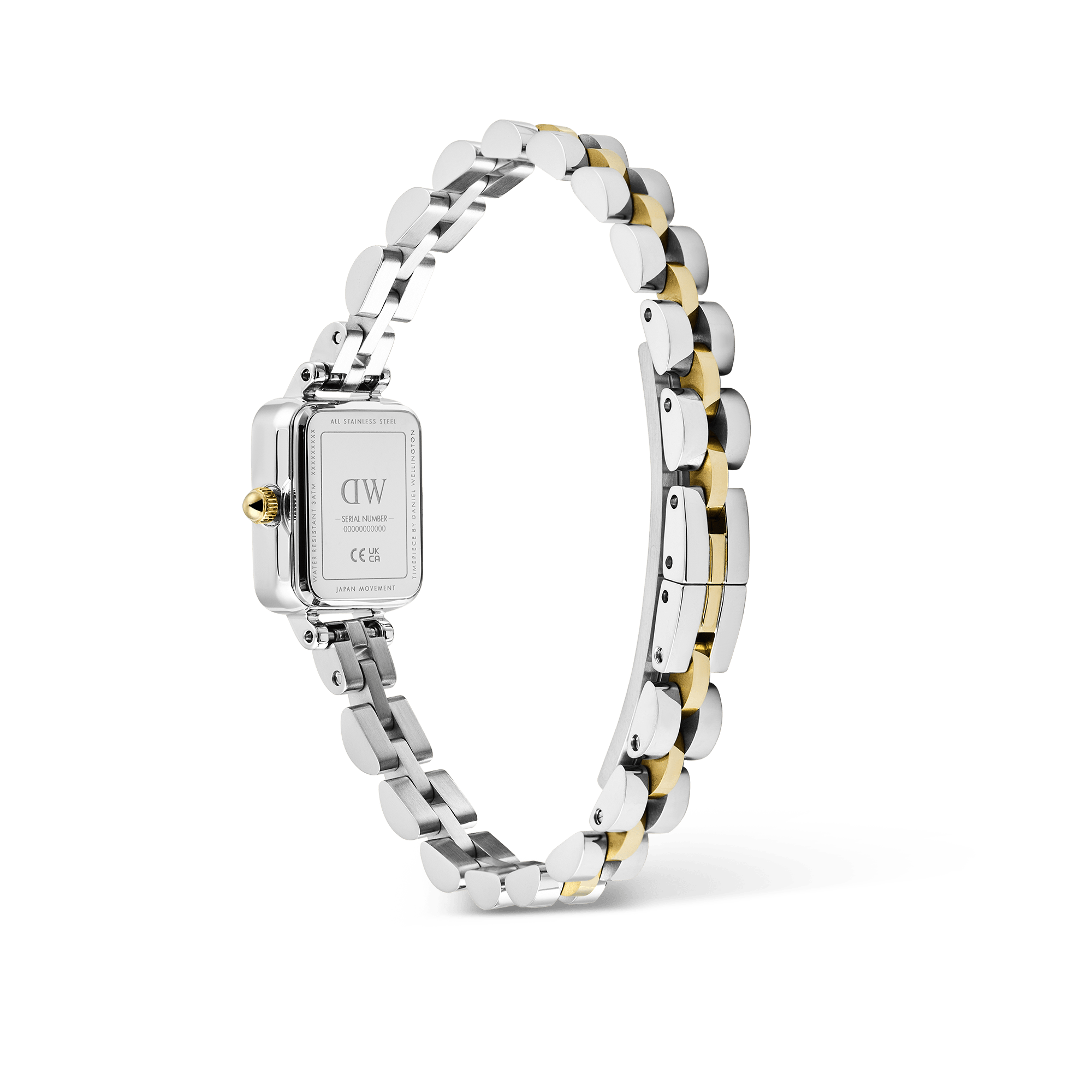 Daniel Wellington Quadro Mini Arch 3-Link Two Tone Gold