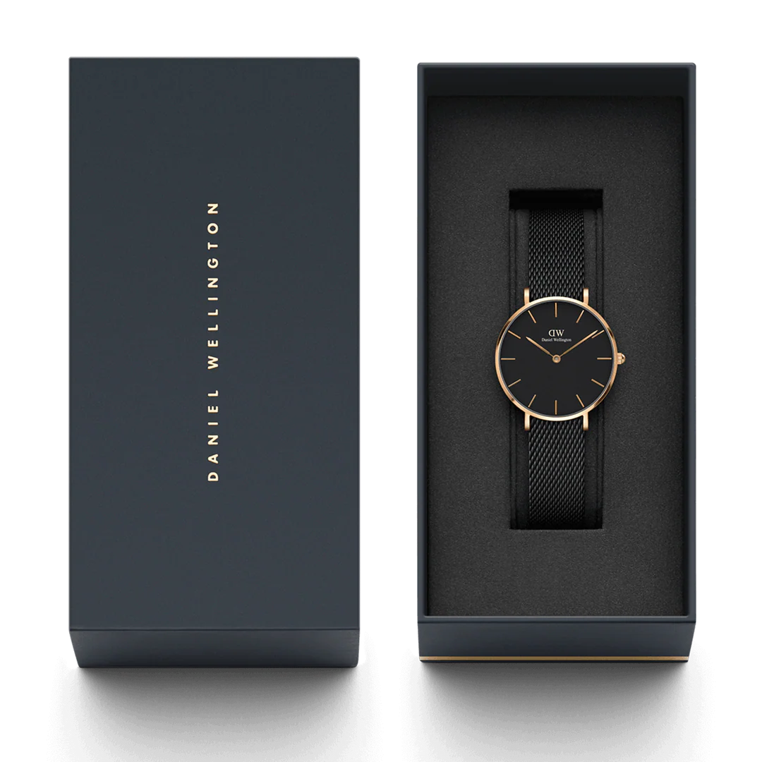 Daniel Wellington Petite Ashfield Rose Gold Black Watch