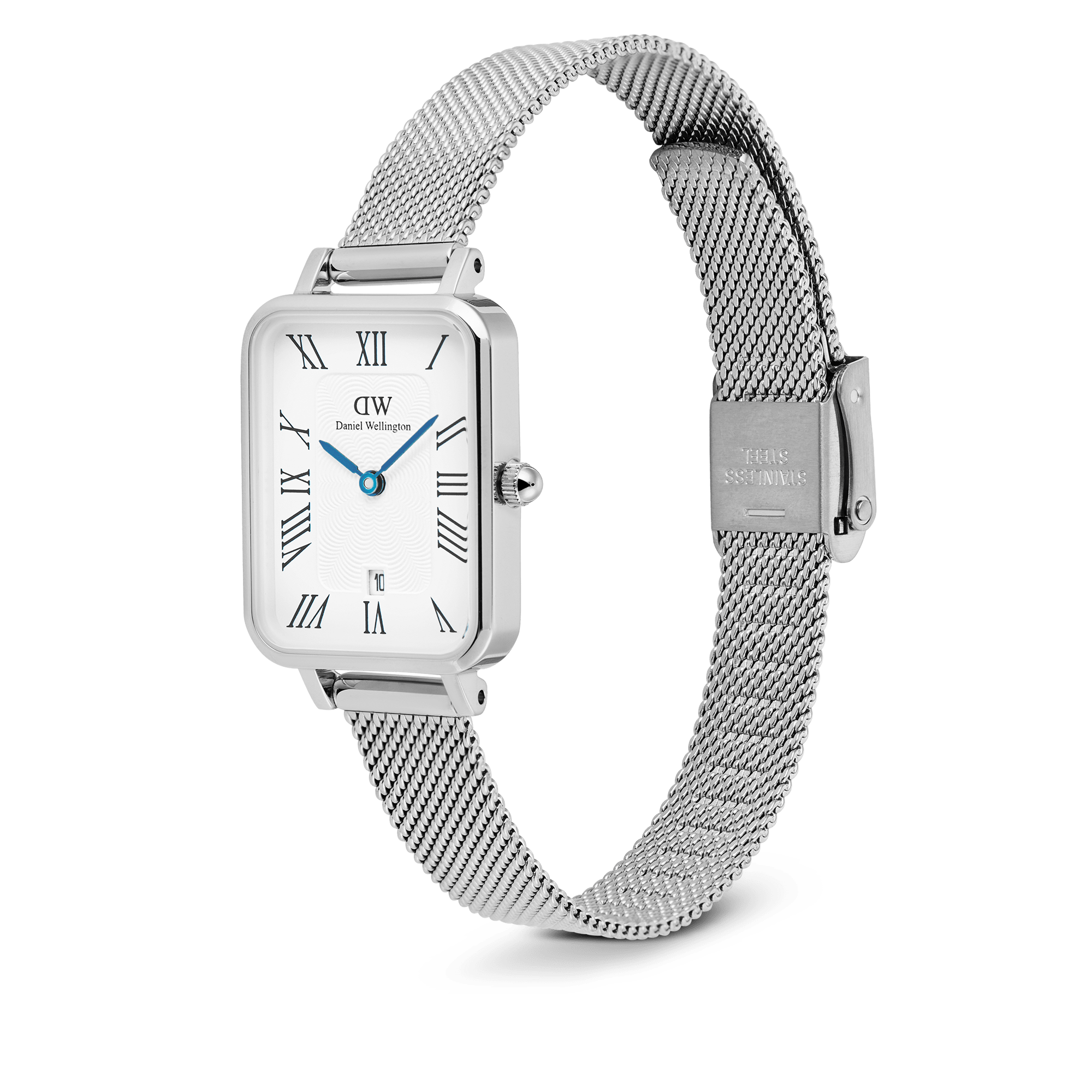 Daniel Wellington Quadro Sterling  Roman Numerals Date
