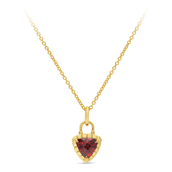 0.87ct Garnet Pendant in 9ct Yellow Gold