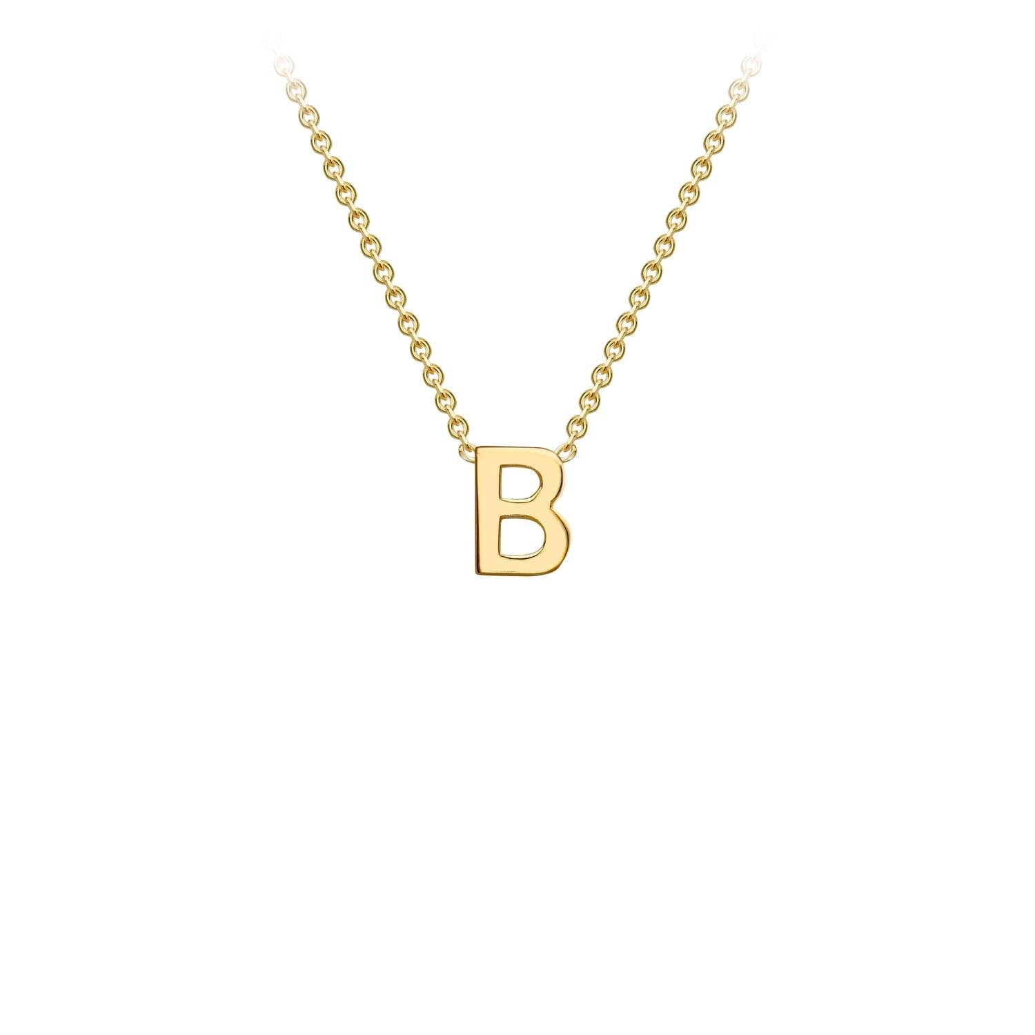 9ct Yellow Gold 'B' Initial Adjustable Letter Necklace 38/43cm