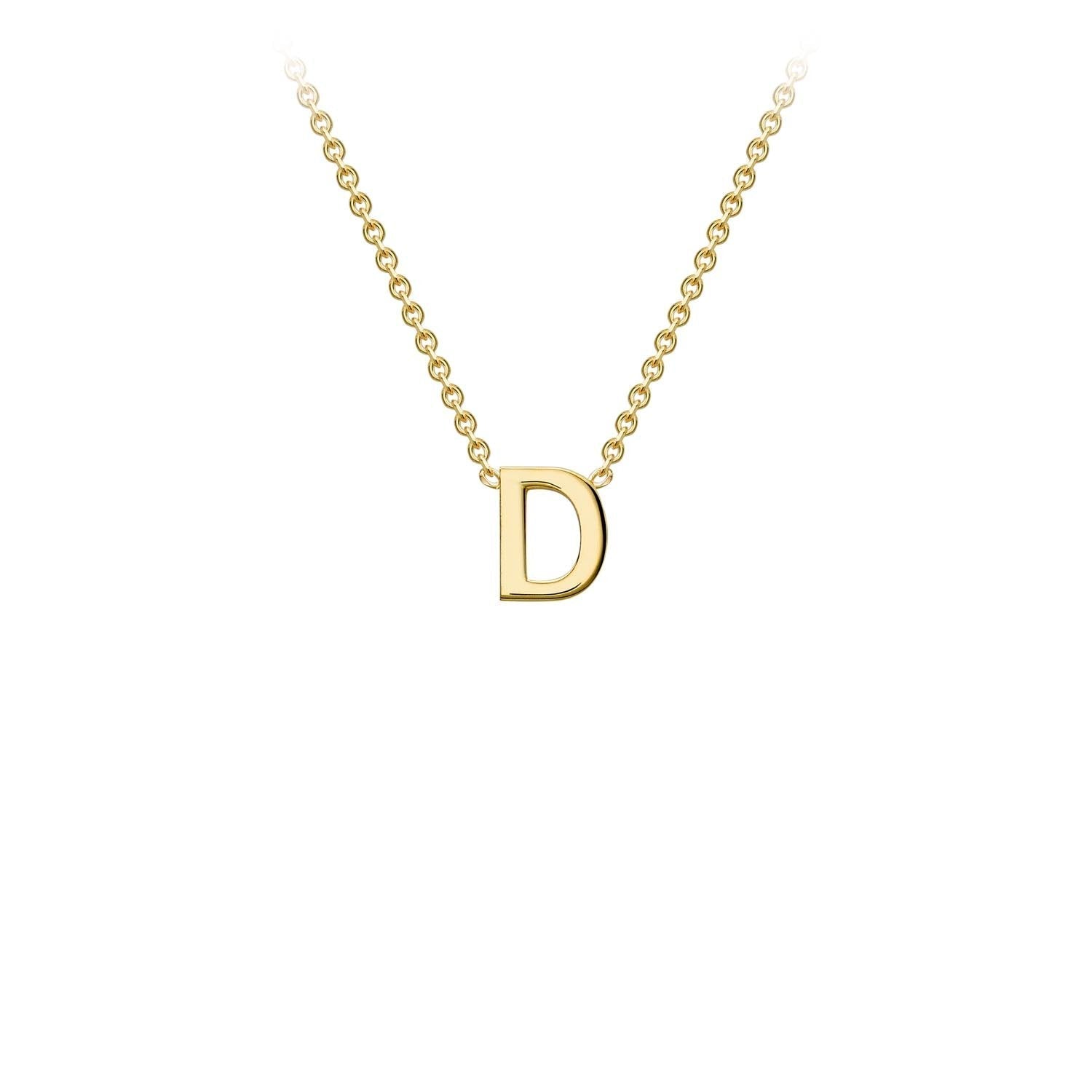 9ct Yellow Gold 'D' Initial Adjustable Letter Necklace 38/43cm