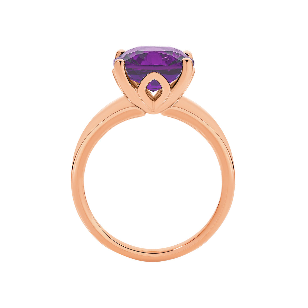 9ct Rose Gold Amethyst Ring