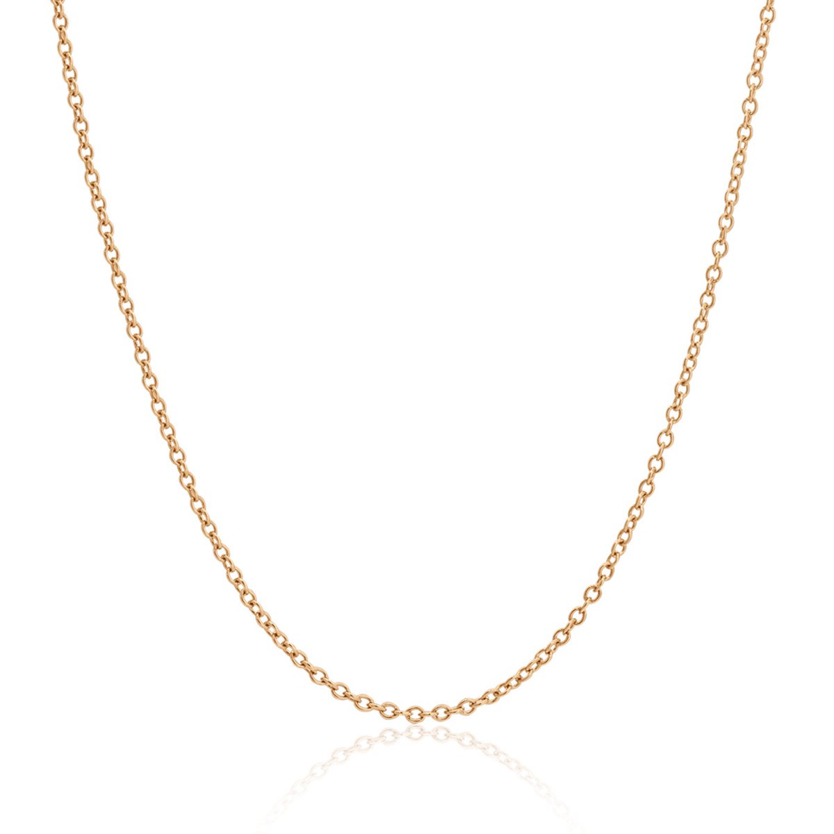9ct Rose Gold 1.3mm Trace Link Adjustable Chain