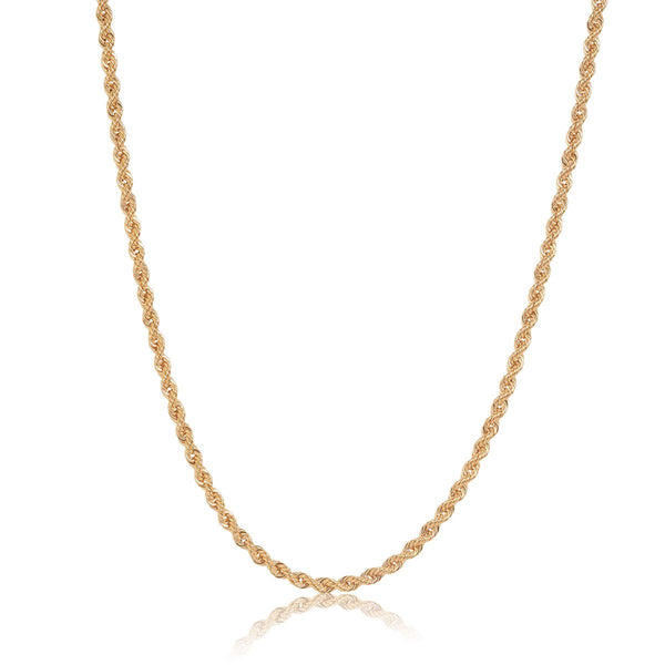9ct Yellow Gold 2.7mm Rope Chain - 45cm