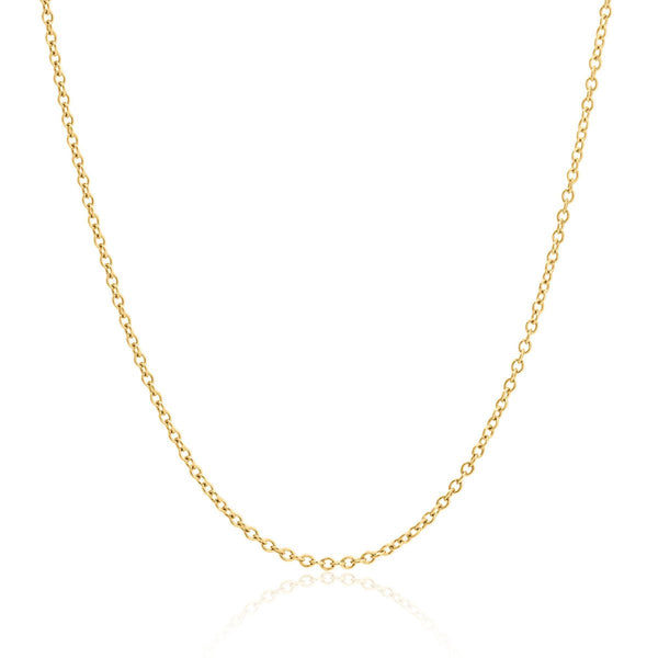 9ct Yellow Gold 1.3mm Trace Link Adjustable Chain