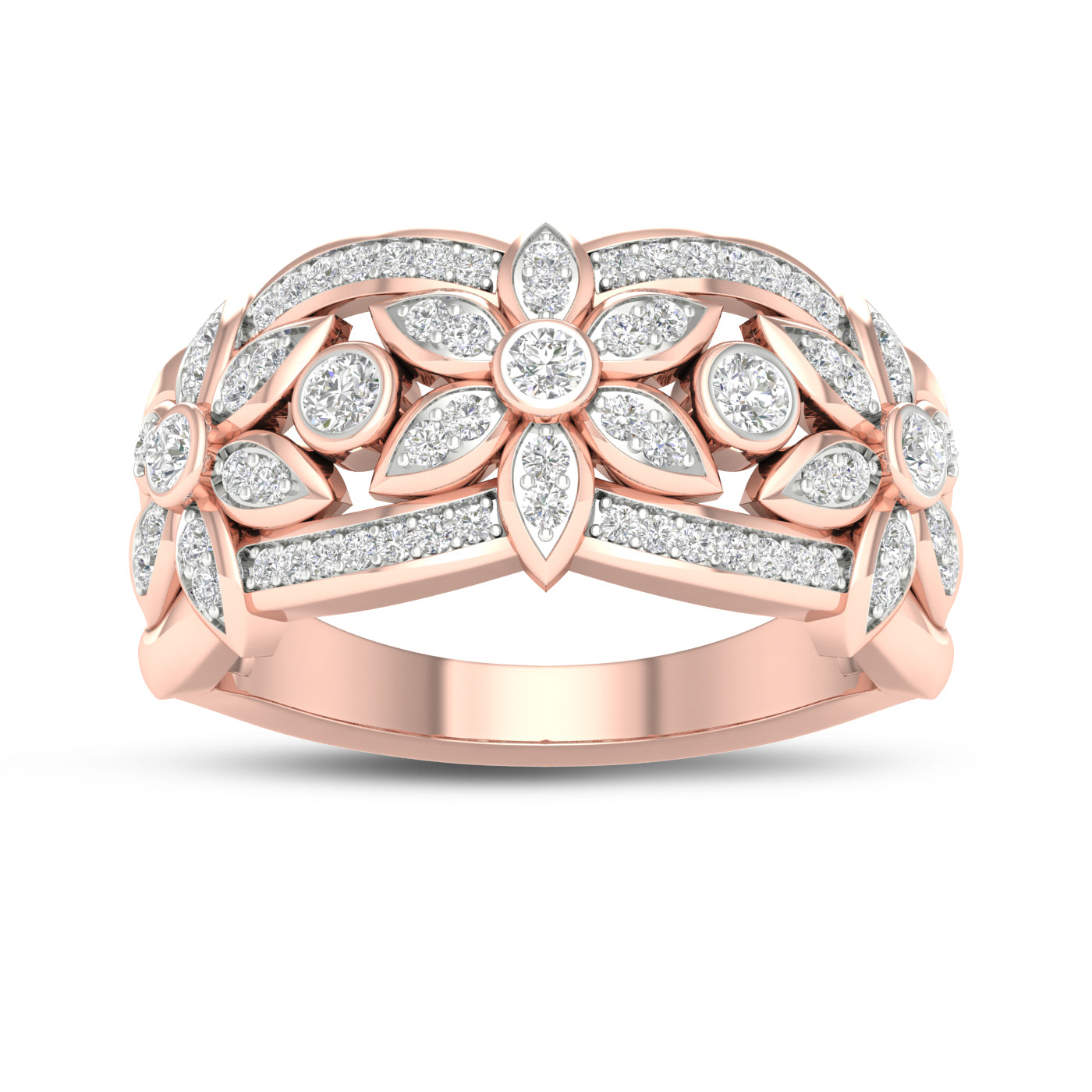 9ct Rose Gold 0.33ct Diamond Ring