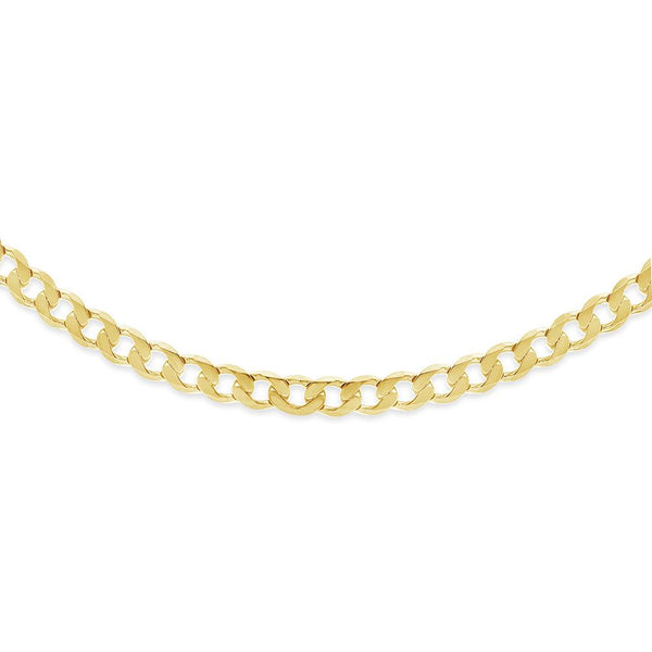Solid Mens Curb Chain in 9ct Gold