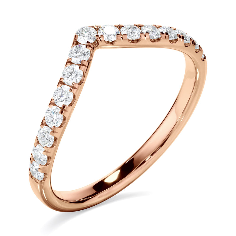 Diamond Curved Wedding Ring