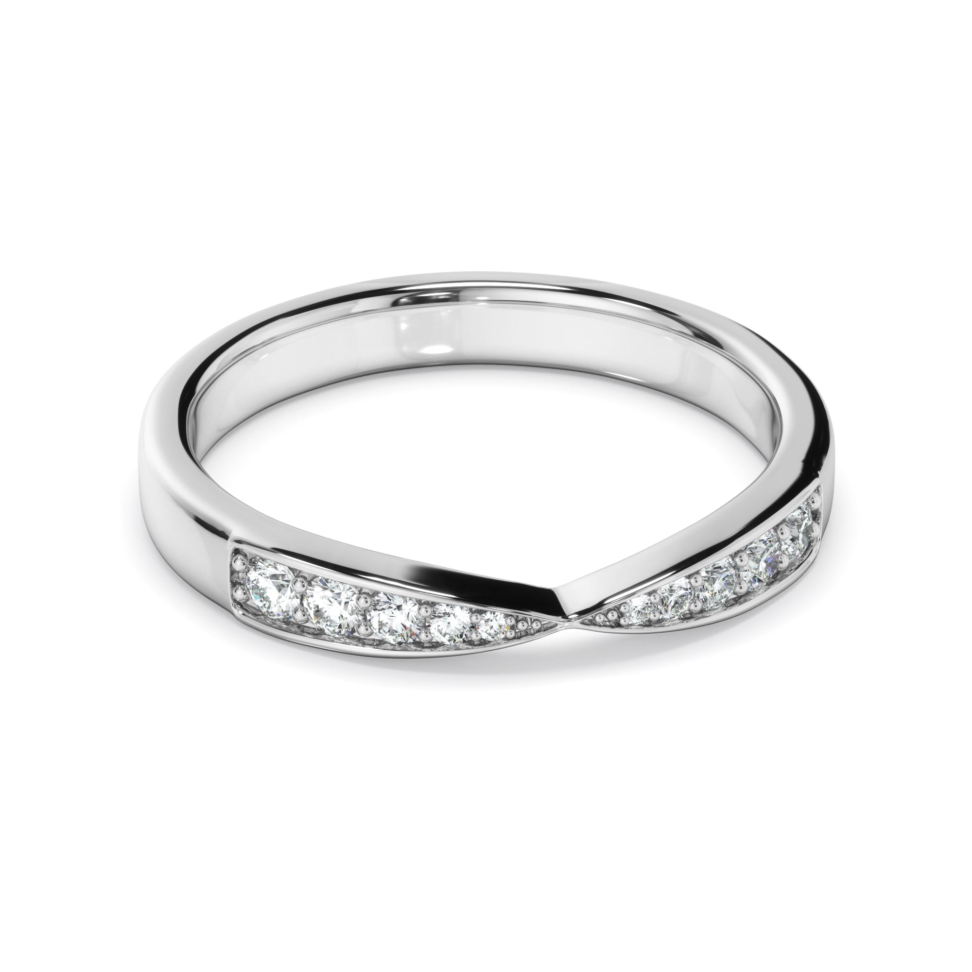 Diamond Tapered Wedding Ring